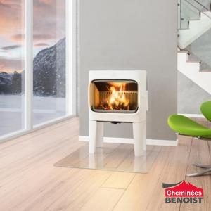 Jotul - F305 LL émaillé blanc