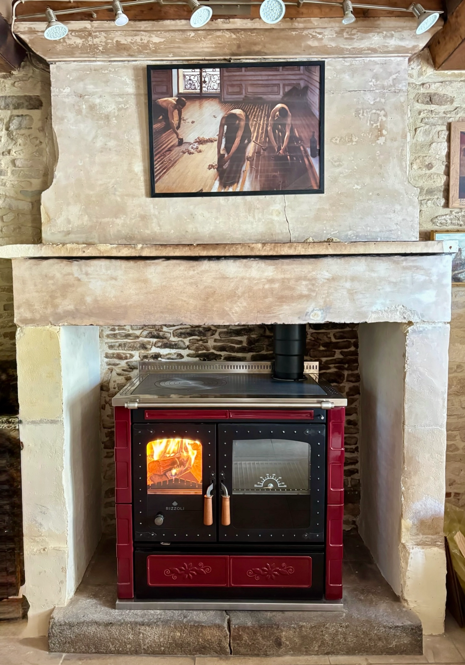 Installation d’une cuisinière à bois Rizzoli L90 Rustik à Maltot
