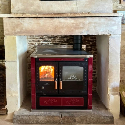 Installation d’une cuisinière à bois Rizzoli L90 Rustik à Maltot