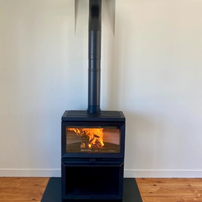 Poêle à bois Jotul 620B installé à Courseulles-sur-Mer