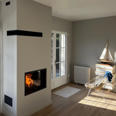 Création d’une cheminée à bois à Deauville
