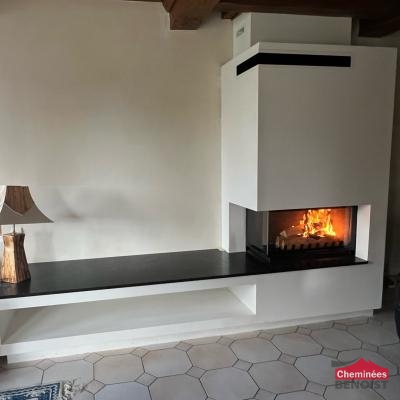 Installation d'une cheminée Jotul Latéral 800 à Breteville sur Odon 