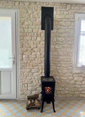 Installation d’un poêle F602 de chez Jotul