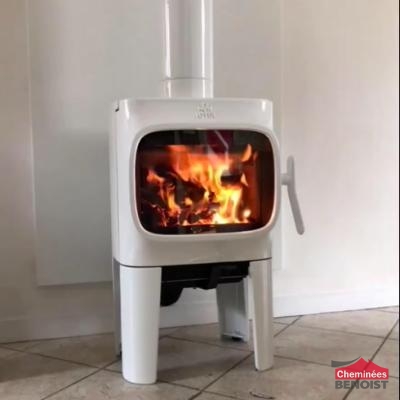 Installation d’un poêle Jotul F105 blanc à Courseulles sur Mer