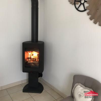 Pose d'un poêle Jotul F160 à Carpiquet 