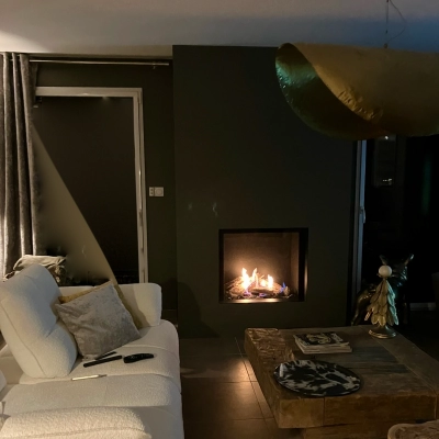 Pose d’une cheminée à gaz Truevision 850V à Deauville