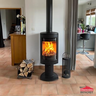 Réalisation à Putot en Auge d'un poêle Jotul F373 V2