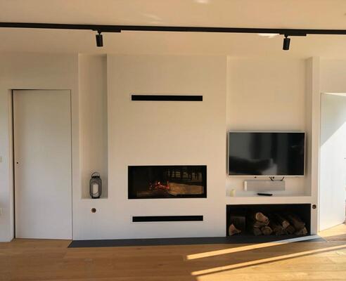Aménagement d'une cheminée Luna 1150 H M design à Demouville