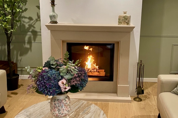 Cheminée M Design Luna Diamond 850V installée à Hermanville-sur-Mer