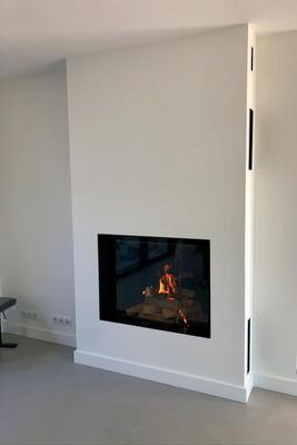 Installation d'une cheminée Luna 1000 V à Cabourg