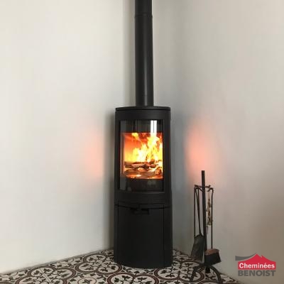 Réalisation d'un poêle Jotul F378 à Cuverville