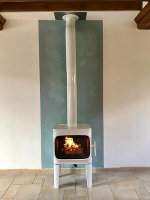 Installation d'un poêle F305 Jotul à Cahagnes