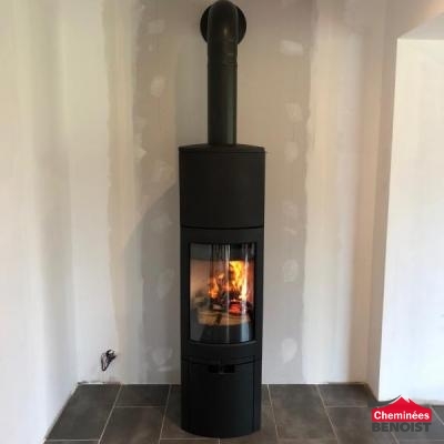 Pose d'un poêle à bois Jotul F378 à Cahagnolles