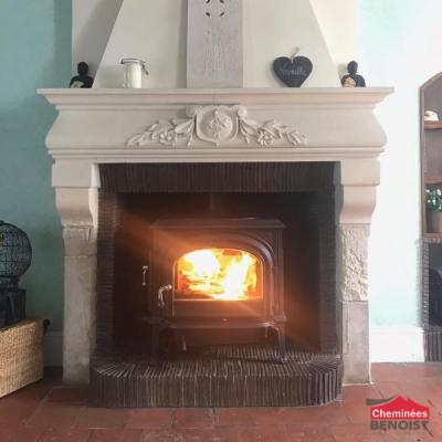 Installation d'un poêle à bois Jotul F500 à Bretteville sur Odon